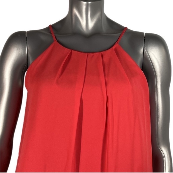 Monteau Dress Red Orange High Neck 
Midi Medium - Picture 2 of 9